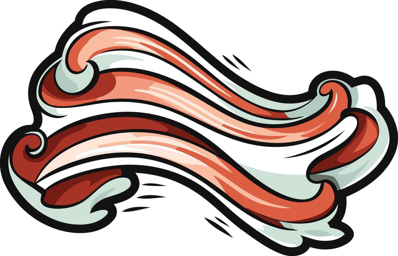 Abstract Swirling Red and White Graphic Design vector