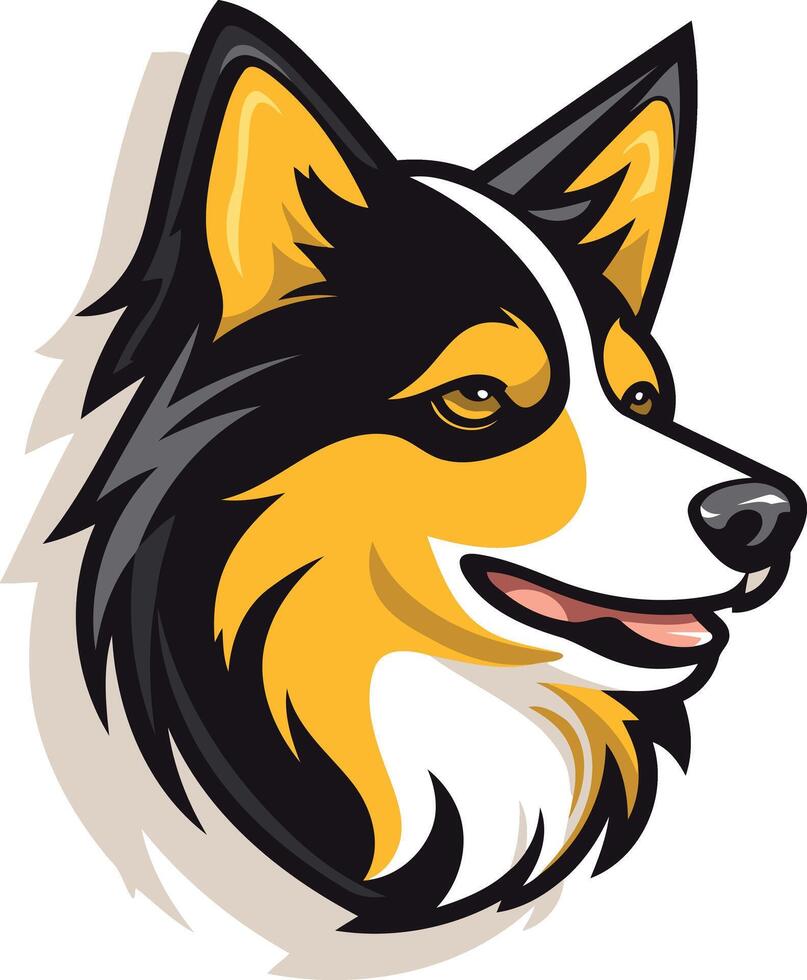 A friendly cartoon illustration of a dog's head, perfect for logos, branding, or pet related designs vector