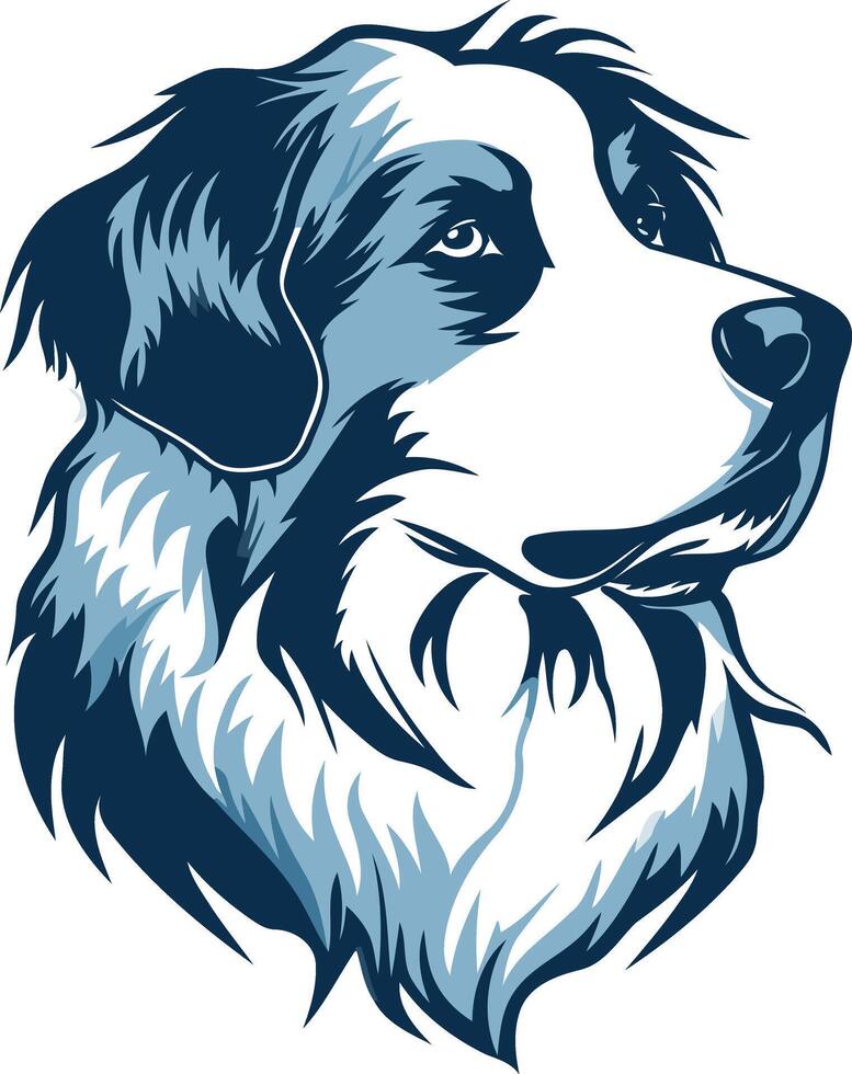 A stylish and simple silhouette of a dog's head, perfect for pet related branding, logos, and designs vector