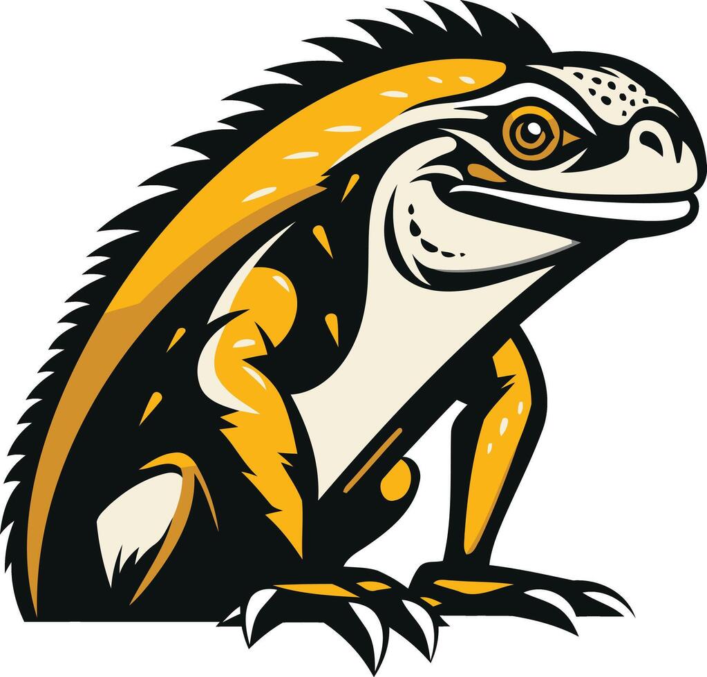 A powerful and bold illustration of a lizard, perfect for logos, branding, and mascot designs vector
