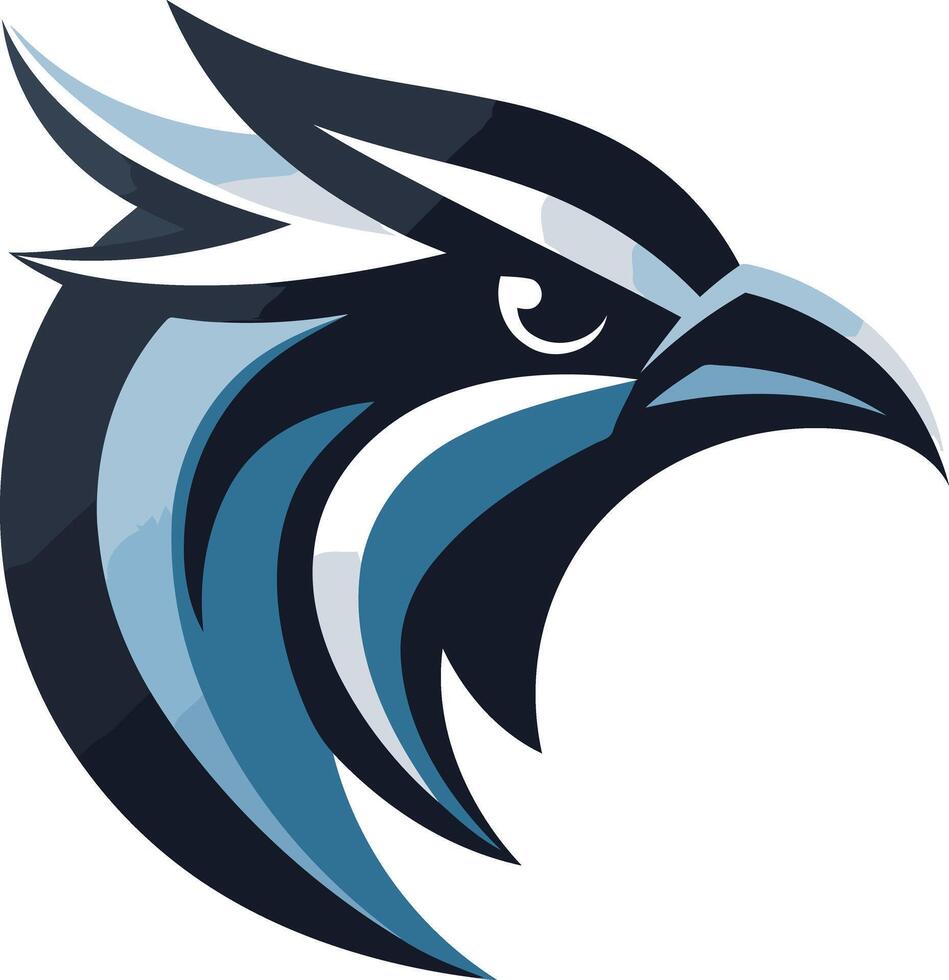 Powerful and dynamic falcon head logo, perfect for sports teams, gaming brands, and companies seeking a strong, impactful identity vector
