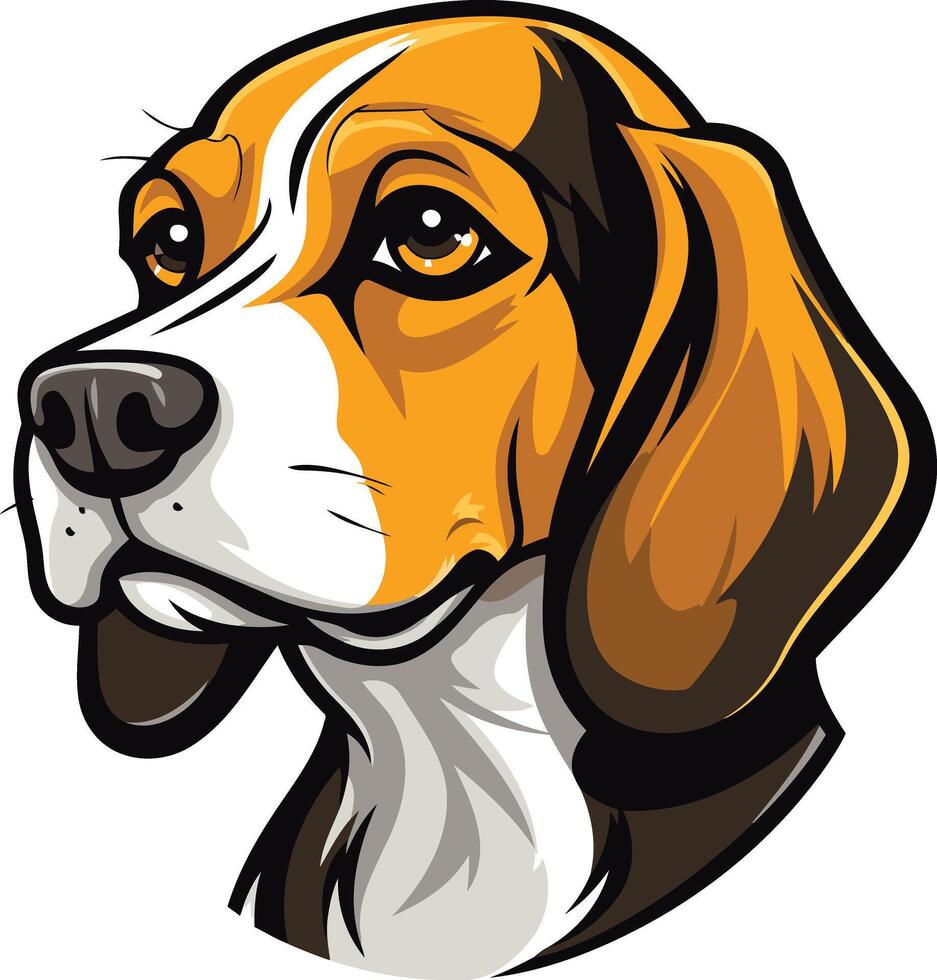 Cute cartoon beagle illustration, perfect for dog lover brands, pet shops, and website designs vector