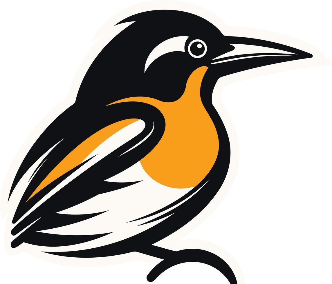 Stylized Bird Illustration vector