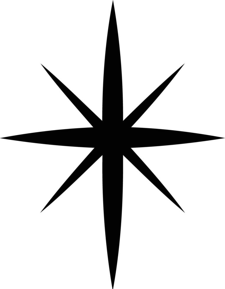 Simple yet striking, this black and white geometric star design is perfect for branding, tattoos, or web design vector