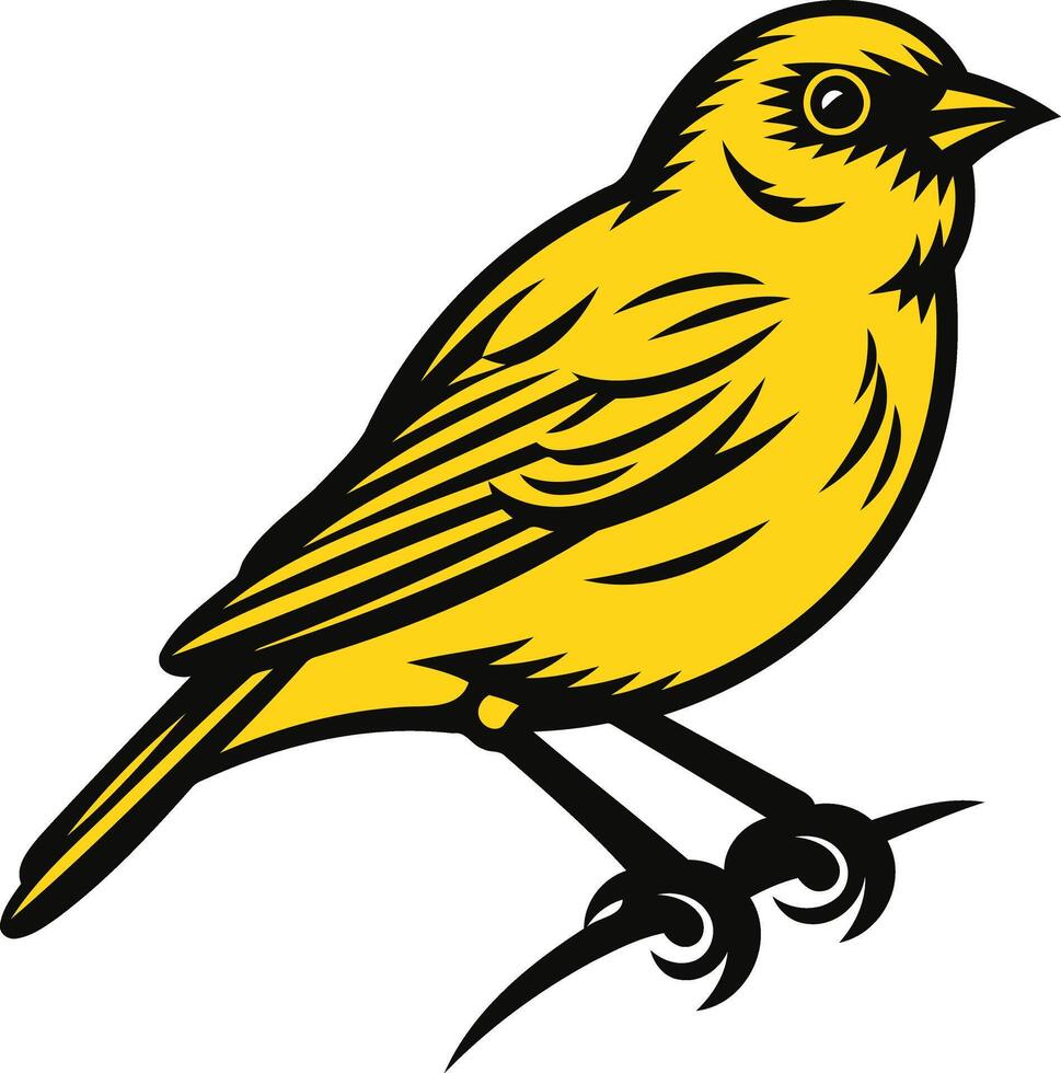 Yellow Bird Illustration vector