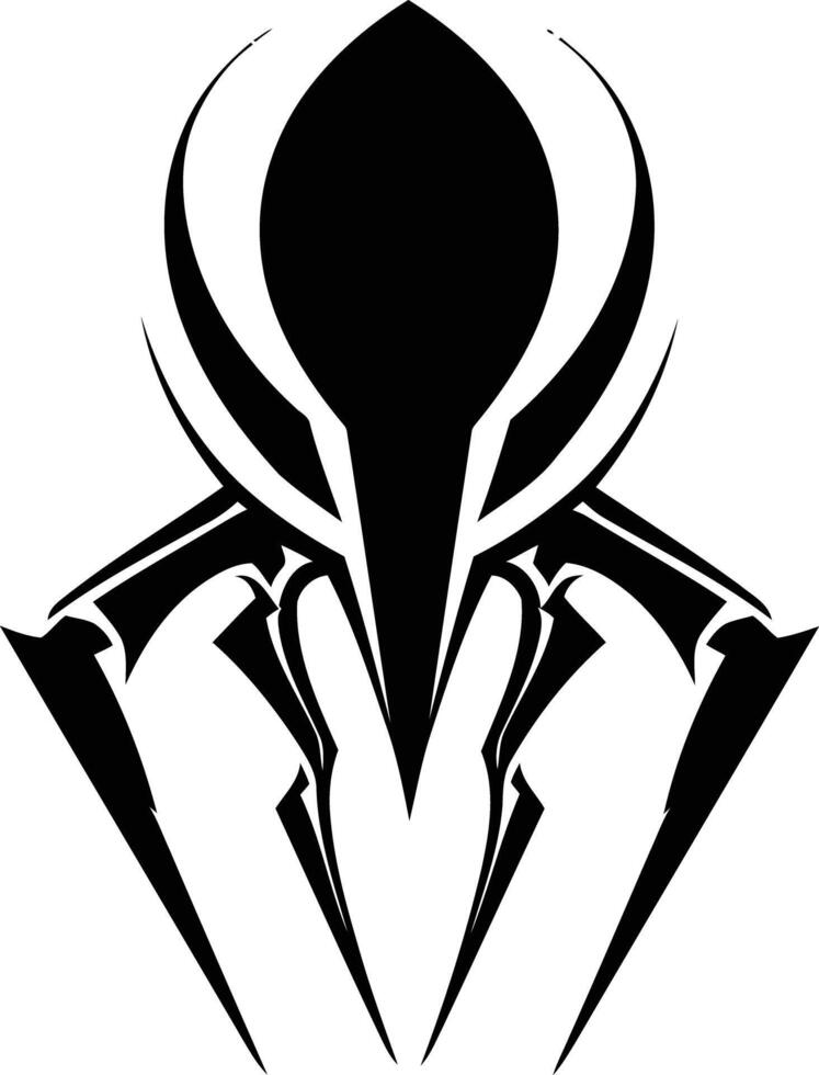 A bold and abstract black and white logo design vector