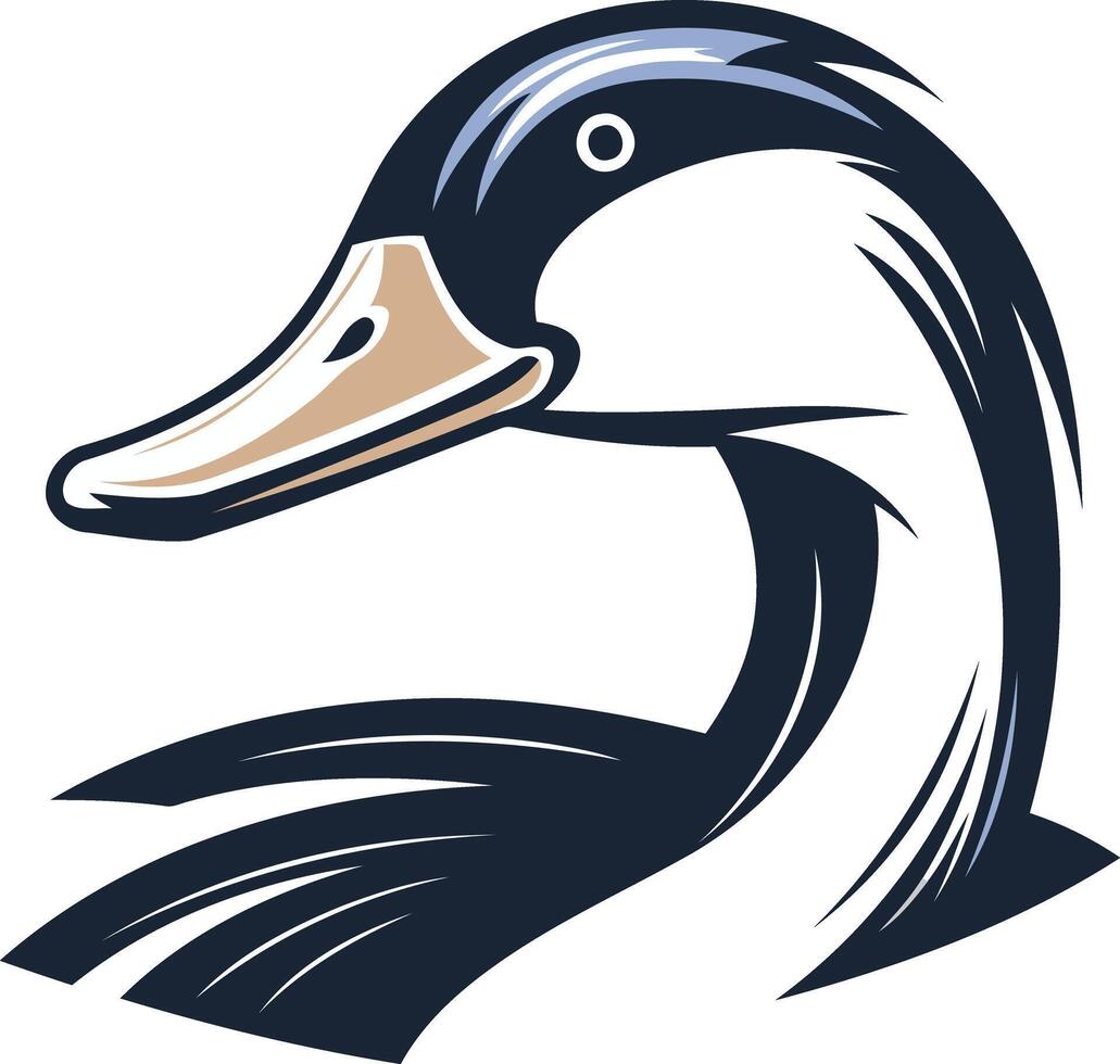 A stylized goose head logo, perfect for businesses and organizations vector