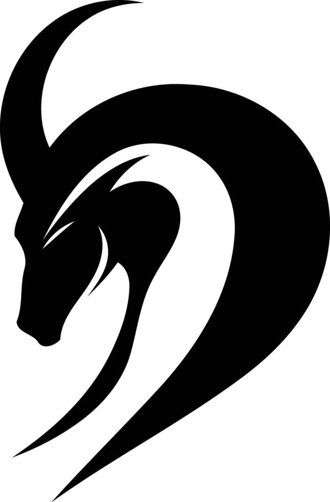 A bold, stylized silhouette of a bull's head, perfect for branding and logo design vector