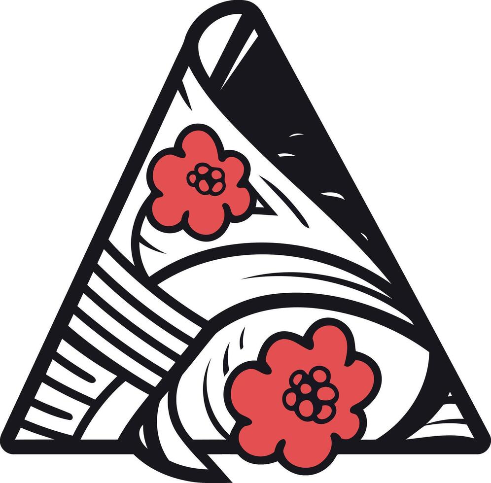 Floral Triangle Pattern vector
