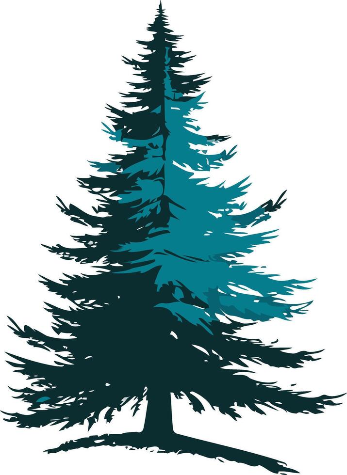 A simple yet elegant silhouette of a pine tree, perfect for nature inspired branding, logos, and website designs vector