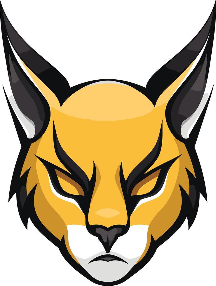 A fierce and stylized bobcat head illustration, perfect for branding, sports teams, or any design needing a touch of wildness vector