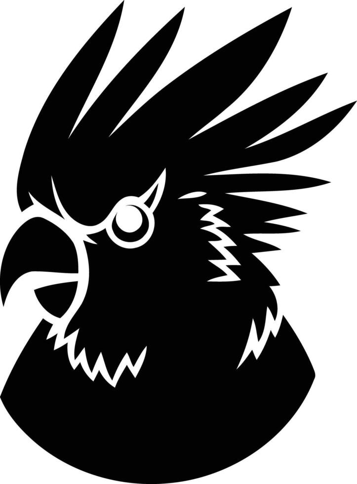 Black and White Cockatoo Portrait vector
