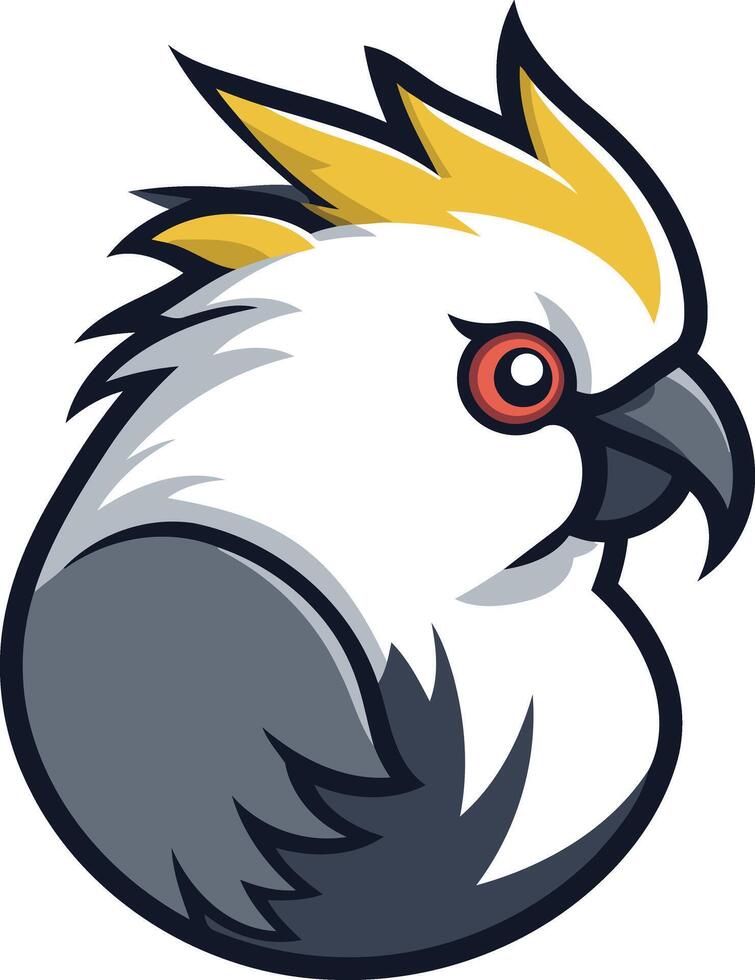 Illustration of a Cockatoo with a Yellow Crest vector