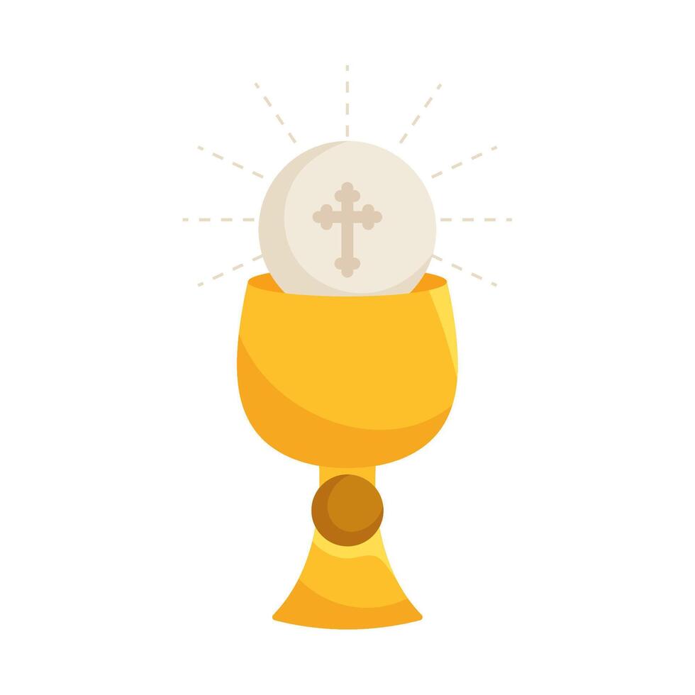 Chalice with cross illustration vector