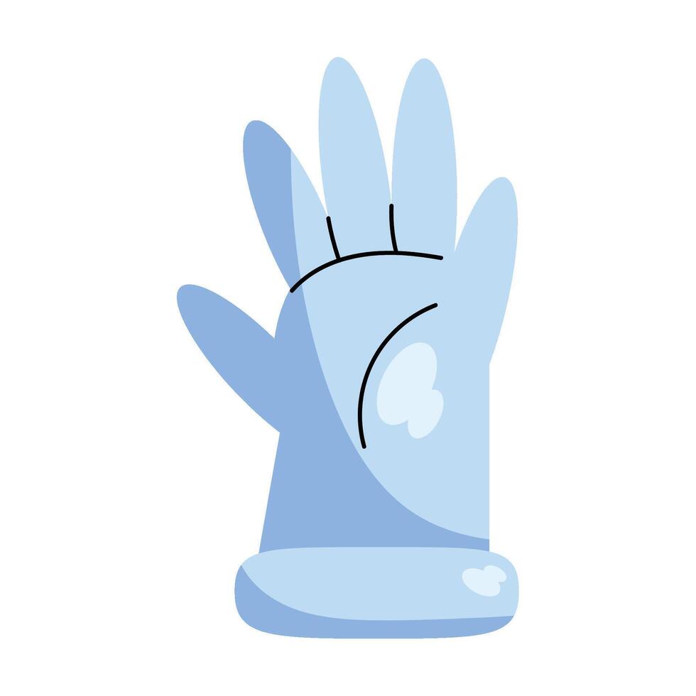 A glove with a hand on it vector