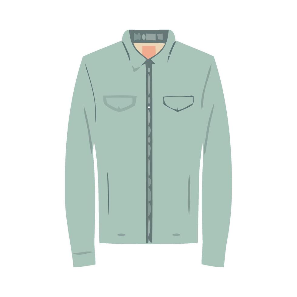 A green shirt with a pocket on the front vector
