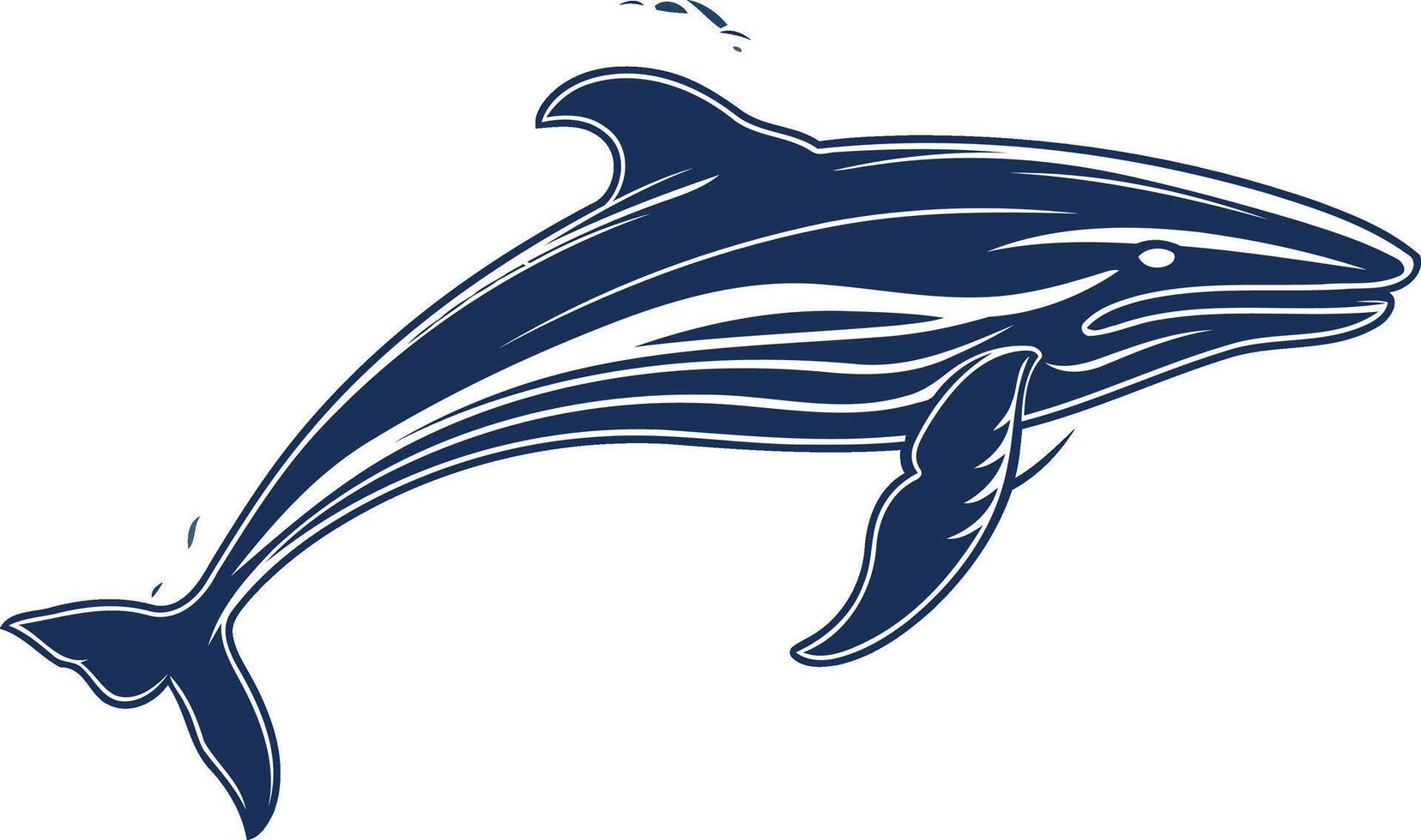 A Blue Dolphin Leaping in the Water vector
