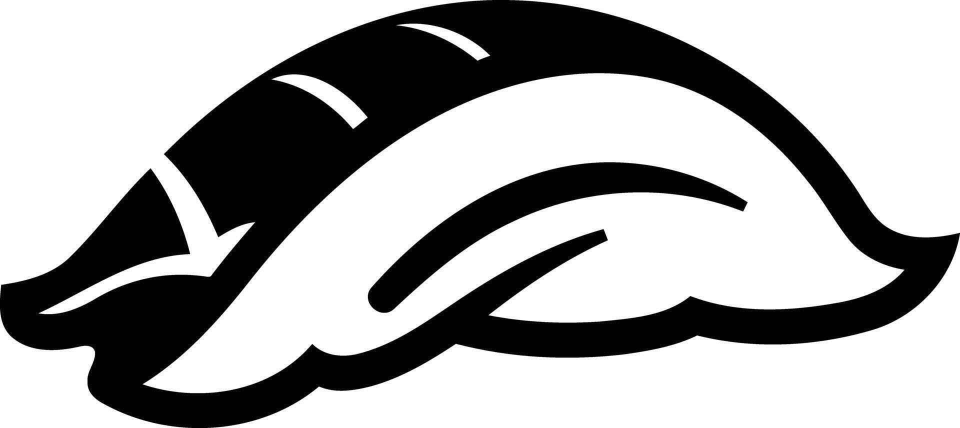 Simple black and white illustration of a sushi nigiri, perfect for menus, restaurant branding, or social media posts vector