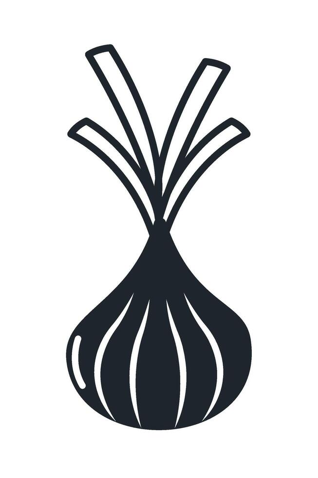 An onion icon on a white background vector