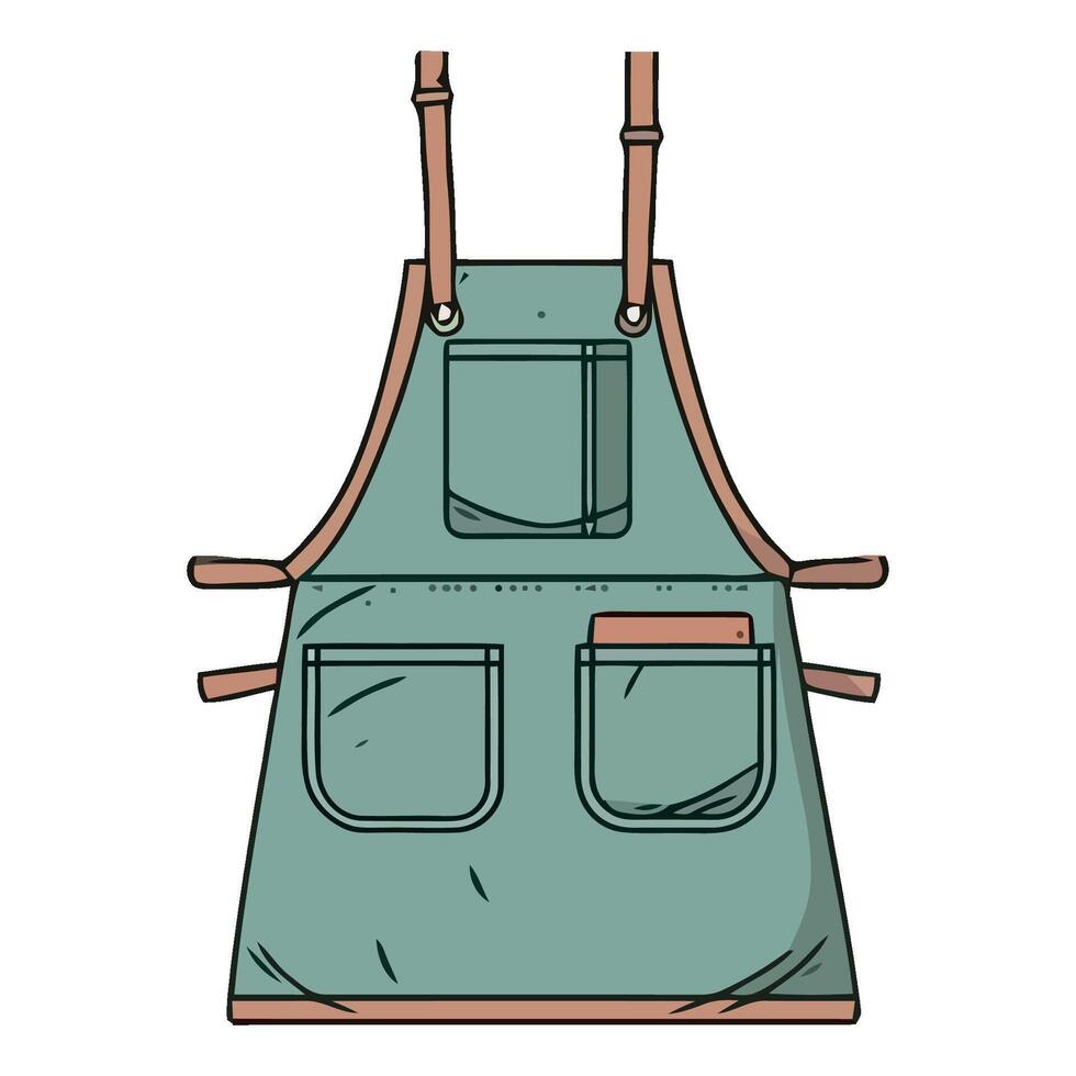 An apron with a pocket on the front vector