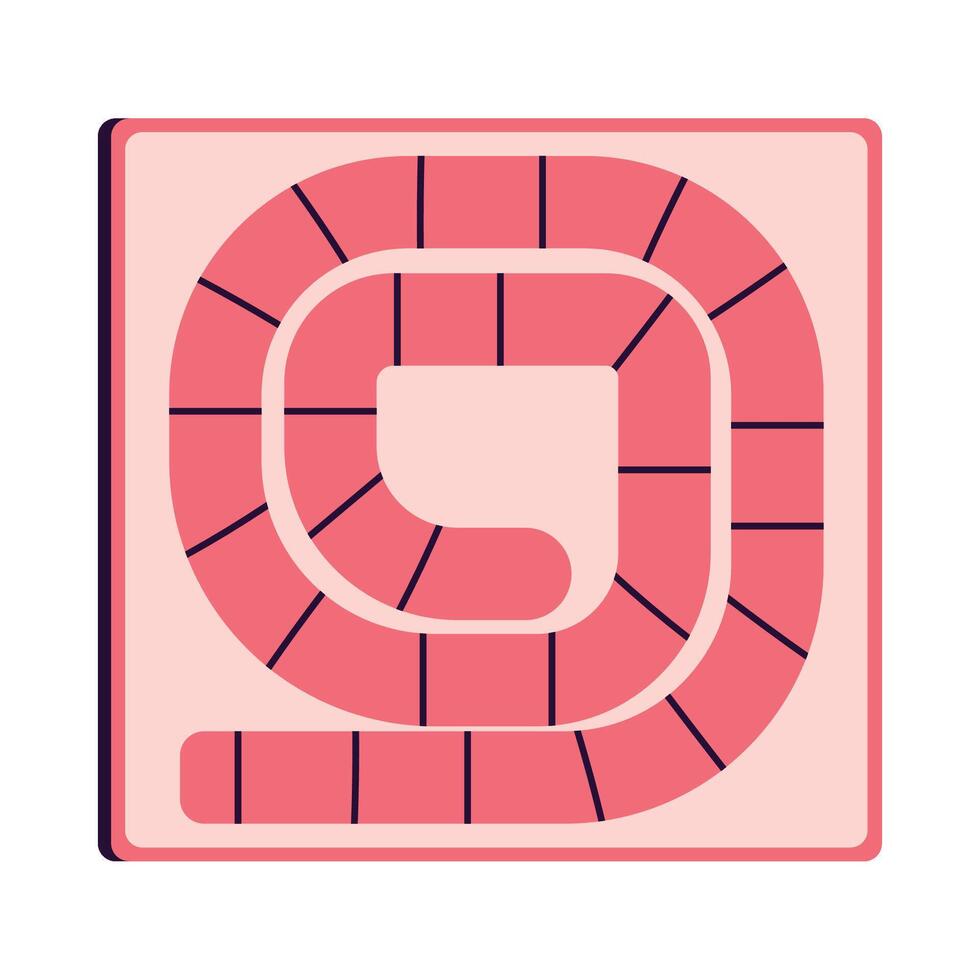 A pink square with a snake in it vector