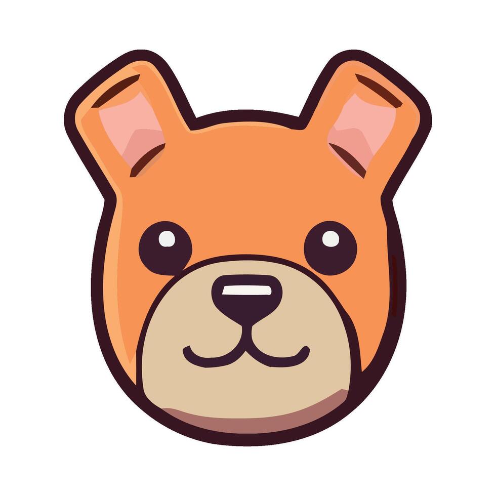 A cartoon dog head with a big nose vector