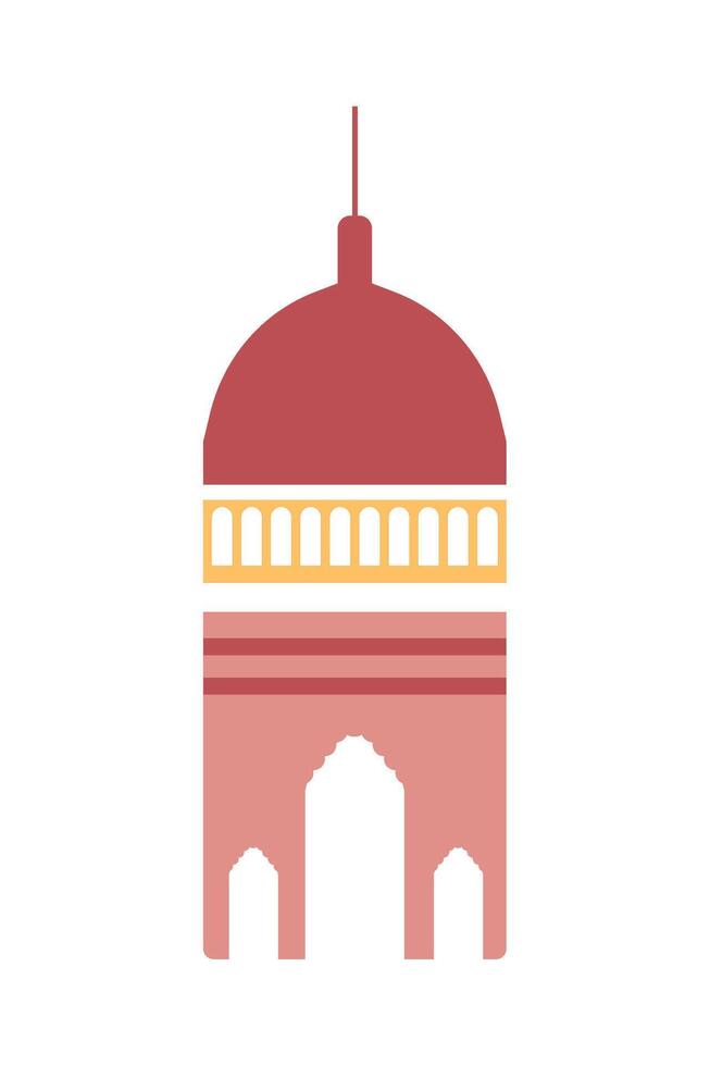 A mosque icon in a flat style vector