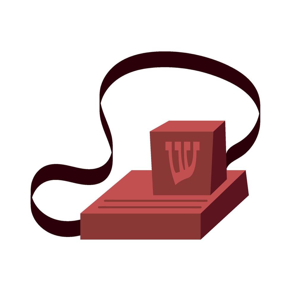 Jewish box with a ribbon on it vector