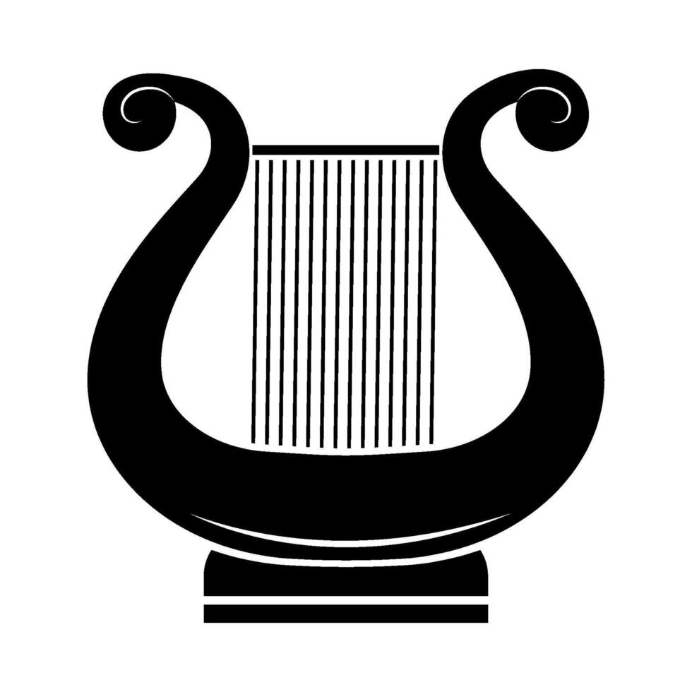 Ancient harp icon on a white background vector