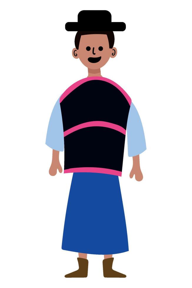 A cartoon character in a traditional costume vector