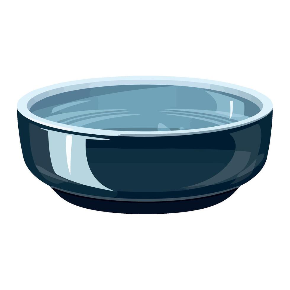 A bowl with water in it on a white background vector