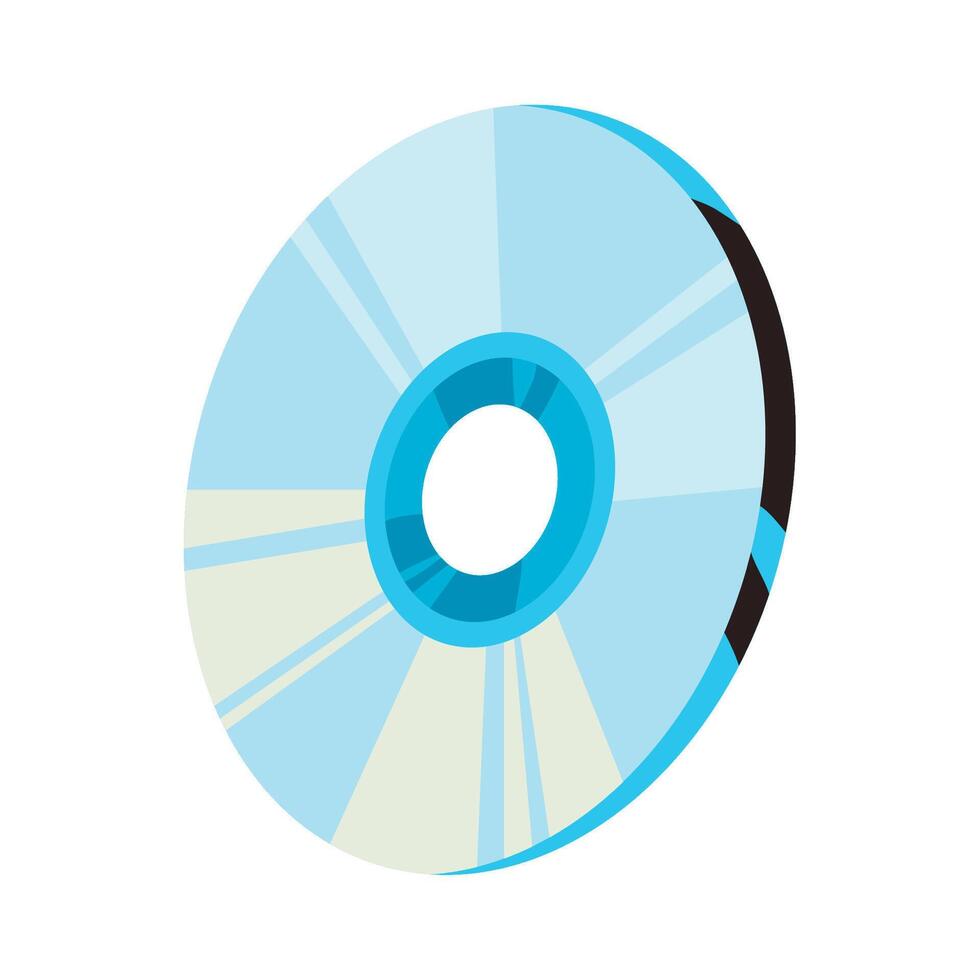 A blue cd with a white background vector