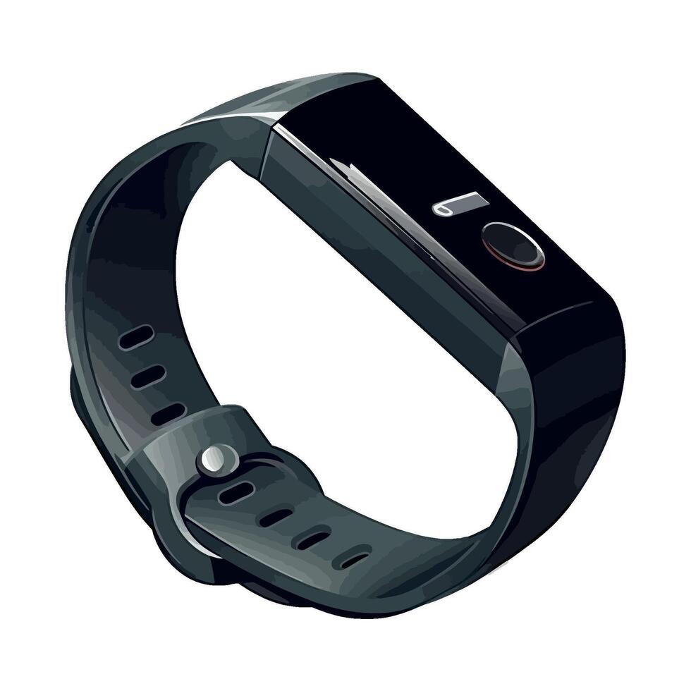 An illustration of a smart watch on a white background vector