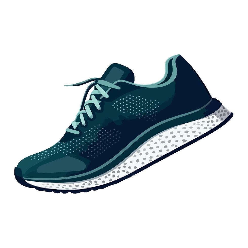 A running shoe on a white background vector