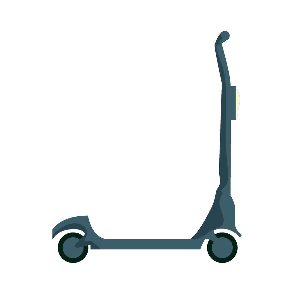 A blue scooter on a white background vector