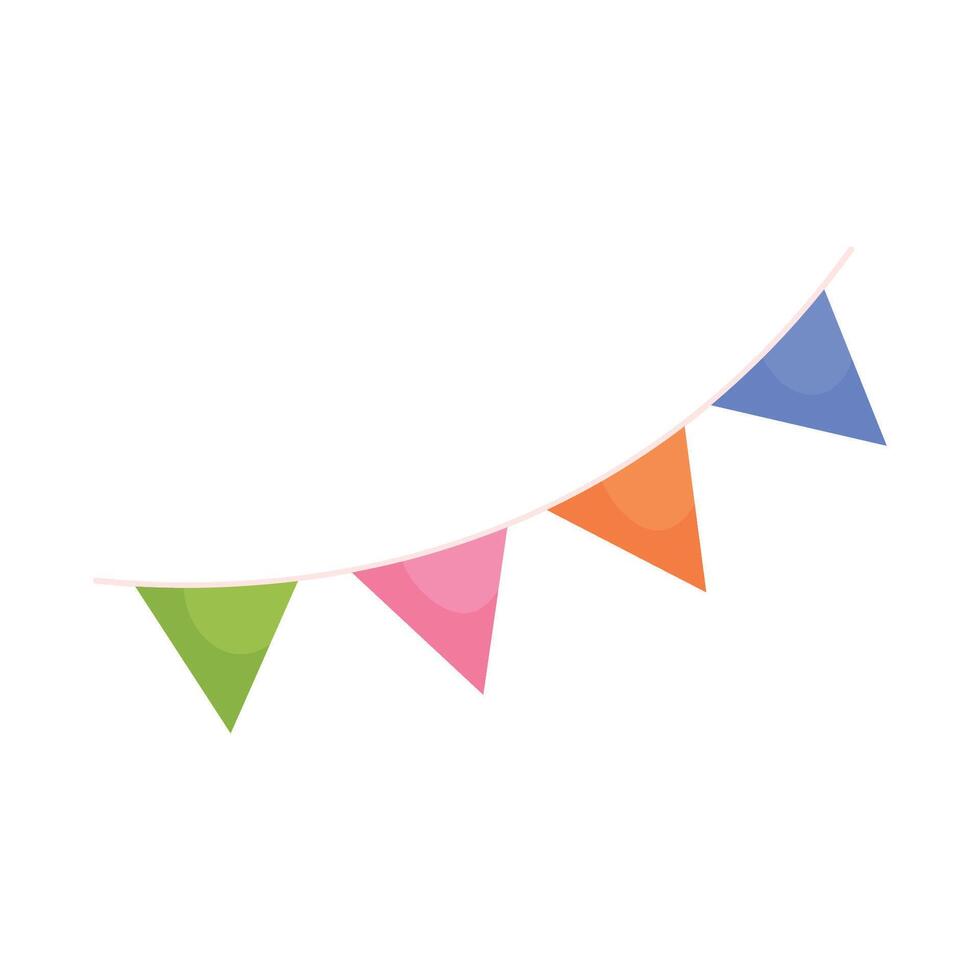 Colorful bunting on a white background vector