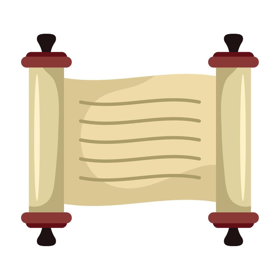 An old scroll with a scroll on it vector