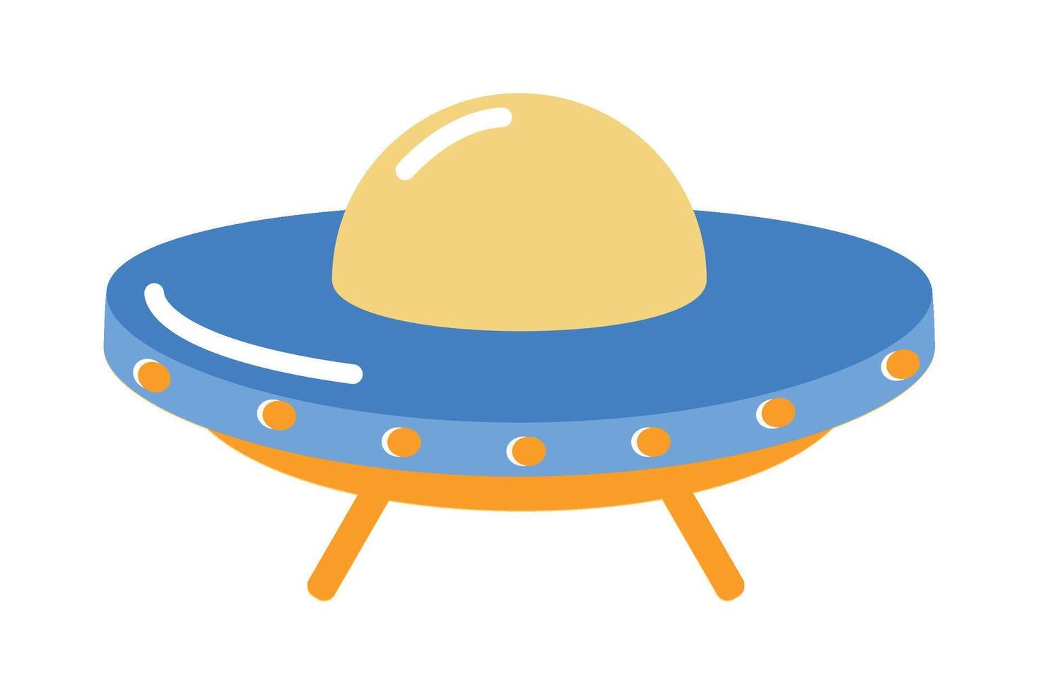 An egg in a ufo spaceship vector