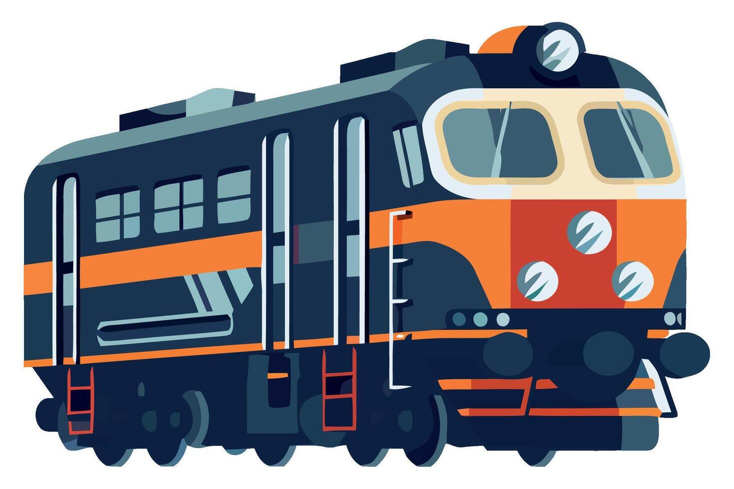 A cartoon train on a white background vector