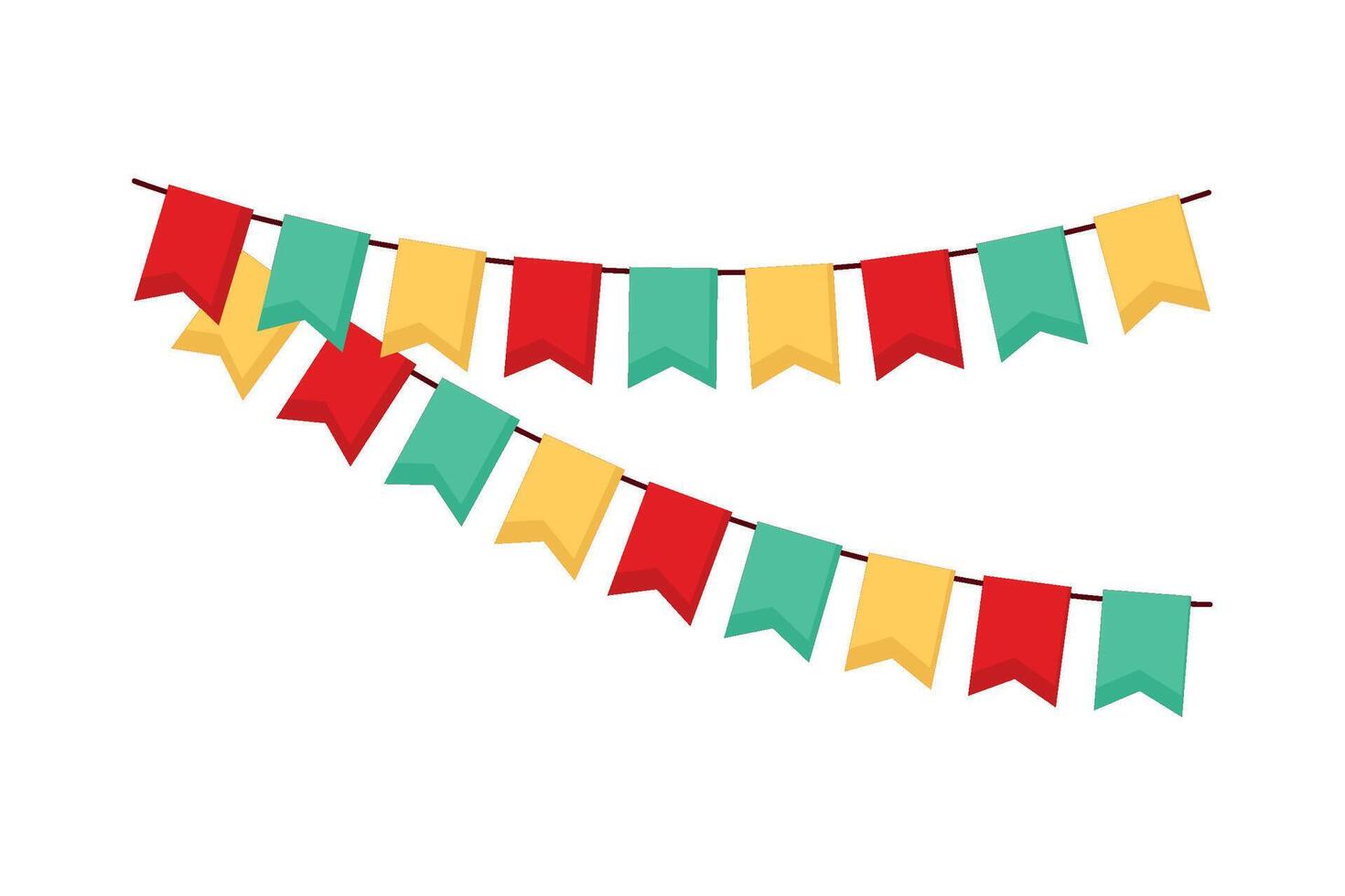 Colorful party garland illustration vector
