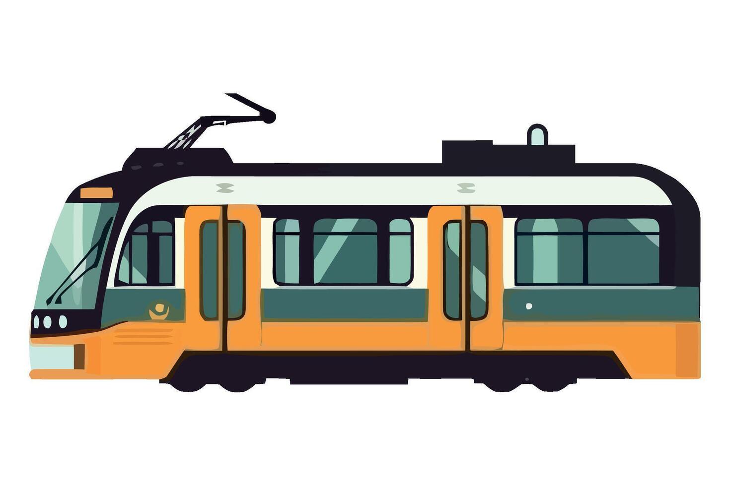 A cartoon train on a white background vector