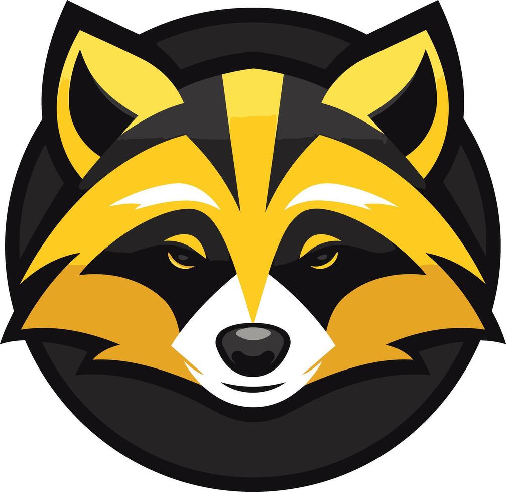 Bold and playful raccoon mascot logo, perfect for a sports team, brand, or community vector