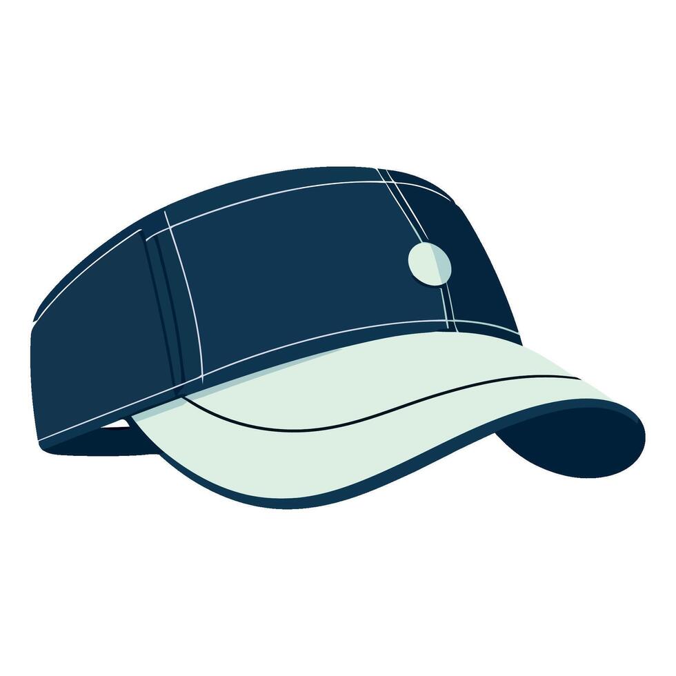 A baseball cap with a white dot on it vector