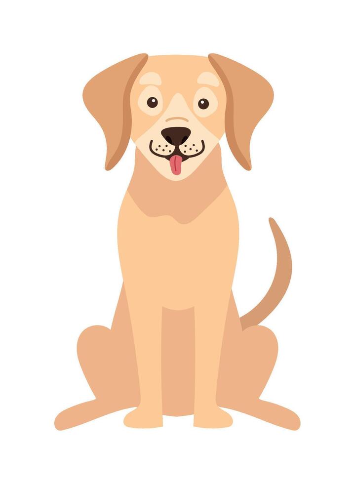Dog sitting on the floor illustration vector
