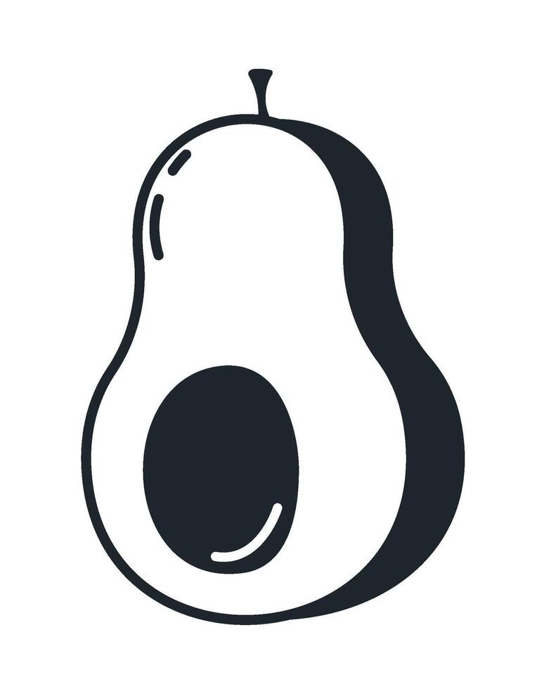 Avocado icon illustration on white background vector