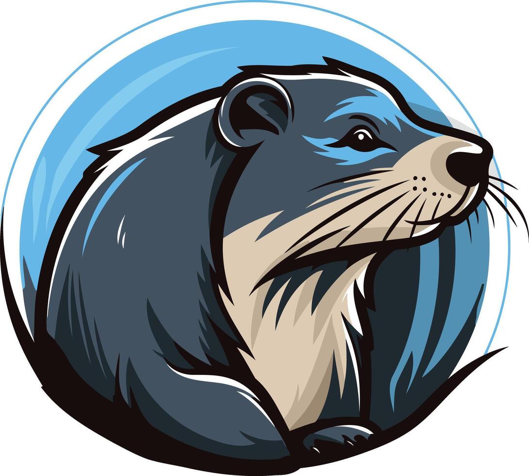A bold, cartoon style illustration of a gopher, perfect for branding or mascot design vector