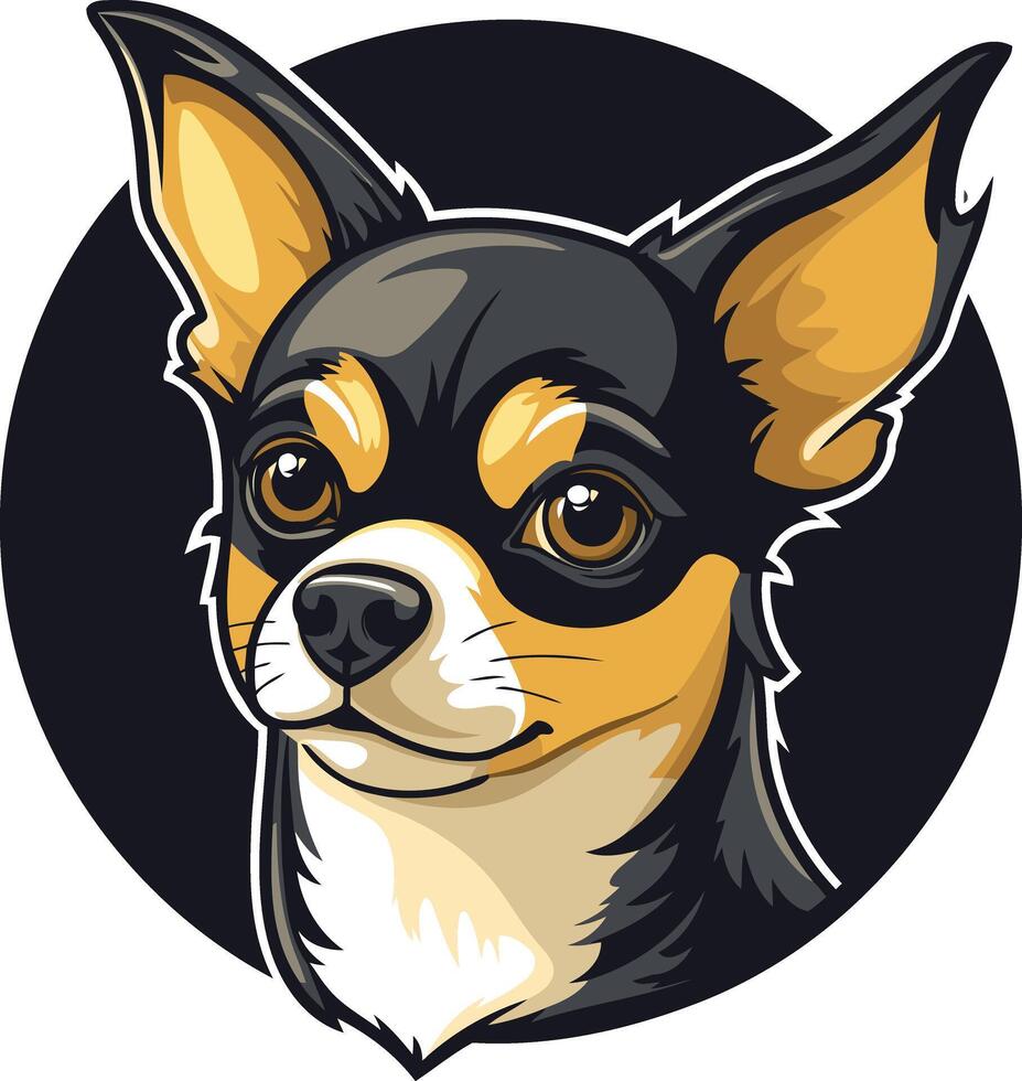 Adorable cartoon chihuahua with big eyes and a playful expression, perfect for pet related designs, social media, or branding vector