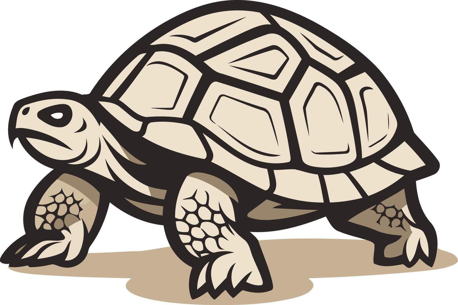 A cartoon illustration of a determined tortoise, perfect for mascot, logo, or branding use vector