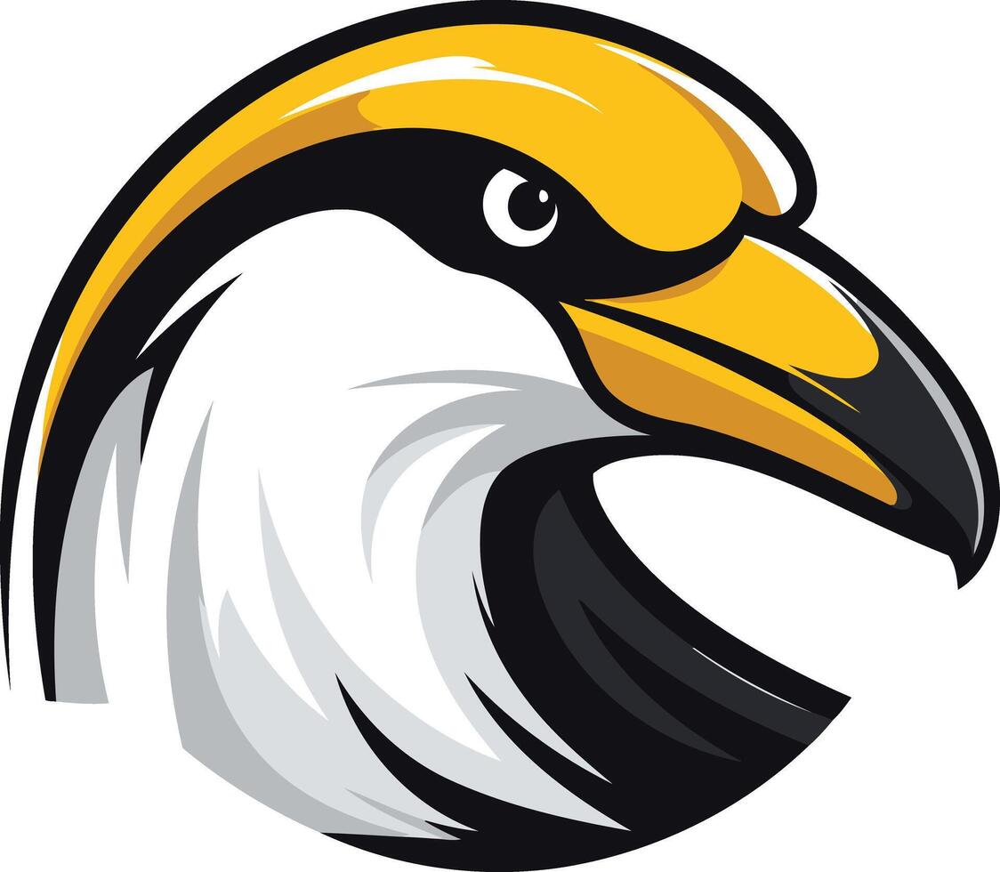 A fierce and dynamic illustration of an eagle's head, perfect for sports teams, brands, or logos that need a powerful image vector
