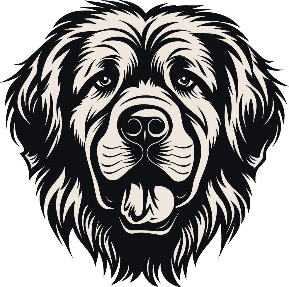 Black and White Illustration of a Dog vector